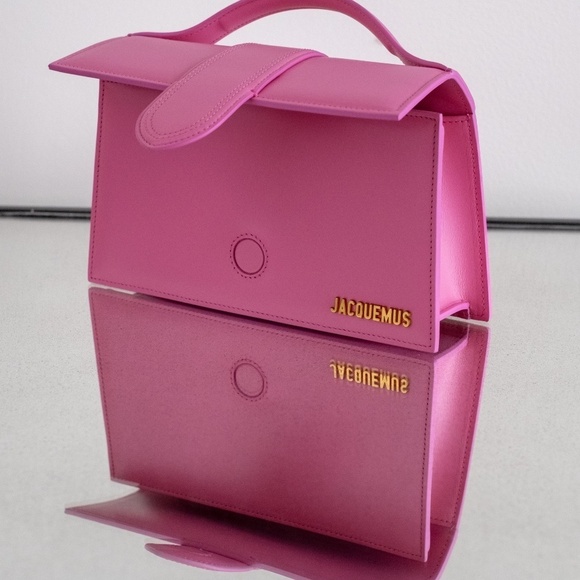 NWT Jacquemus Le Grand Bambino Pink Authentic Pink Leather Crossbody Bag $1190 - Picture 13 of 16